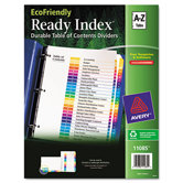 Ecofriendly Ready Index Table of Contents Divider, A-Z Tabs