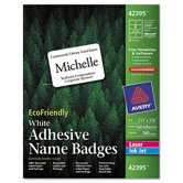 Ecofriendly Name Badge Labels, 160/Box