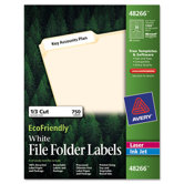 EcoFriendly Labels, 2/3 x 3 7/16, White, 750/Pack