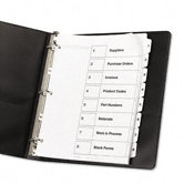 Ready Index Classic Tab Titles, Eight-Tab, 1-8, Letter, Black/White, One Set