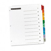 Office Essentials Office Essentials Table 'N Tabs Dividers, 1-10, Letter, Set