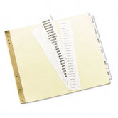 Gold Line Data Binder Insertable Tab Index, 9-1/2 X 11 (6 Tabs, 6/Set)