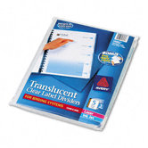 Index Maker Clear Dividers, Five-Tab, Letter, Five Sets per Pack