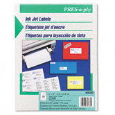 Pres-A-Ply 20-Up Address Inkjet Labels, 4 x 1, White, 2000/Box
