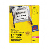 Permanent I.D. Labels for Laser Printers, 8-1/2 x 11, White, 50/Pack