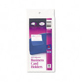 Self-Adhesive Business Card Holders, Top Load, 10/Pack