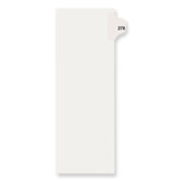 Dividers, "278", Side Tab, 8-1/2"x11", 25/PK, White