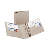 Heavy-Duty EZD Binder, 11"x8-1/2", Gray, 3" Capacity