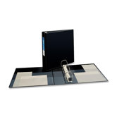 Heavy-Duty Vinyl EZD Ring Reference Binder, 2in Capacity, Black