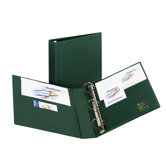 Heavy-Duty Vinyl EZD Ring Reference Binder, 1-1/2in Capacity, Green
