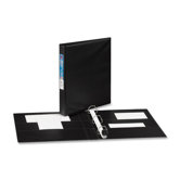 Heavy-Duty Vinyl EZD Ring Reference Binder, 1in Capacity, Black