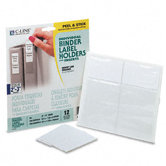 Self-Adhesive Ring Binder Label Holders, 1-3/4 X 3-1/4 (12/Pack)
