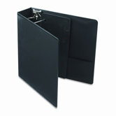 Vinyl Clearvue Xtravalue D-Ring Presentation Binder, 2in Capacity, Black