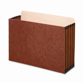 Globe-Weis 5.25" Expansion File Pocket, Straight, Legal, Redrope (10/Box)