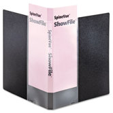 Spinevue Showfile Display Book with Wrap Pocket, 12 Letter-Size Sleeves