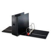 D-Ring Binder, 5" Capacity, 11"x8-1/2", Black