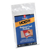 Business Card Pockets,Top Load,3-3/4"x2-3/8",10/PK,Clear