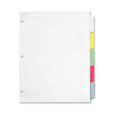Erasable Tab Dividers, 5-Tabs, 11"x8-1/2", 5/Set, Multi