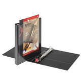 Recycled Clearvue EasyOpen Vinyl D-Ring Presentation Binder, 1" Cap., Black