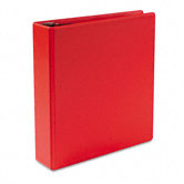 Heavyweight Vinyl Slant-D Ring Binder, 2in Capacity, Red