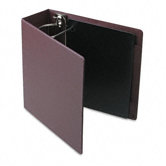 Heavyweight Vinyl Slant-D Ring Binder, 4in Capacity, Maroon
