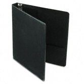 Vinyl Clearvue Xtravalue D-Ring Presentation Binder, 1in Capacity, Black