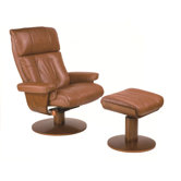 Oslo Norway Leather  Recliner and Ottoman