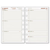Express Weekly Planning Pages Refill, Hourly Appointments Mon-Fri, 5-1/2 x 8-1/2, 2012