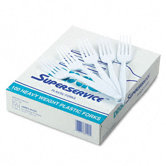 Plastic Cutlery, Heavyweight Forks, 100/Box