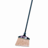 Maxi-Angler Broom, Polystyrene Bristles, 51" Aluminum Handle, Black/Natural