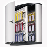 Locking Key Cabinet, 36-Key, Brushed Aluminum, 11 3/4 X 4 5/8 X 11