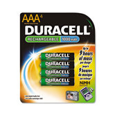 Rechargeable Ni-MH Batteries, AAA, 4/pack