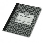 Composition Book, Wide/Margin Rule, 9-3/4 x 7-1/2, White, 60 Sheets/Pad