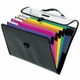 Mobile/Hanging File,6 Pockets,Letter,15"x1-3/4"x12",Ast