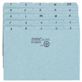 Self-Tab Card Guides,Pressboard,A-Z,25 PT,5"x3",100/BX,BE