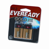 Eveready Gold Alkaline Batteries, 9V, 2 Batteries/Pack