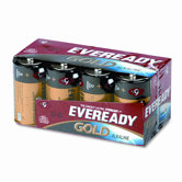 Eveready Gold Alkaline Batteries, D, 8 Batteries/Pack