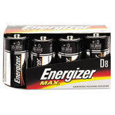 Max Alkaline Batteries, D, 8 Batteries/Pack