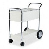 Steel Mail Cart, 150-Folder Capacity