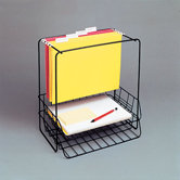 Wire Double Tray with Hanging File, Letter