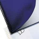 Leather Look Binding System Covers, 8 3/4 x 11 1/4, Navy, 100 Sets per Box