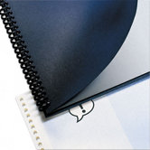 Leather Look Binding System Covers, 8 3/4 x 11 1/4, Black, 100 Sets per Box