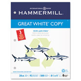 Great White Recycled Copy 3-Hole Punched Ppr, 92 Brightness, 20Lb, Ltr, 5000/Carton