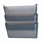 Unbreakable Wall File Set, Letter, Three Pockets, Smoke