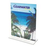 Classic Image Stand-Up Two-Sided Desktop Sign Holder, Plastic, 8-1/2 x 11