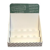 Empty Corrugated Shelf Display, 12"x19"16-1/2", White/Green, 2013