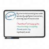 Premium Dry Erase Board, Coated Styrene, 36 x 24, White with Black Frame