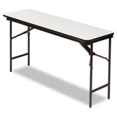 Premium Wood Laminate Folding Table, Rectangular, 60W X 18D X 29H