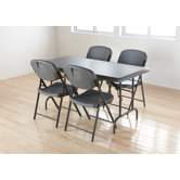 Folding Chair in Charcoal (Pack of 4)