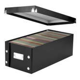Storage Box, DVD, Water Resistant, Holds 26, Black